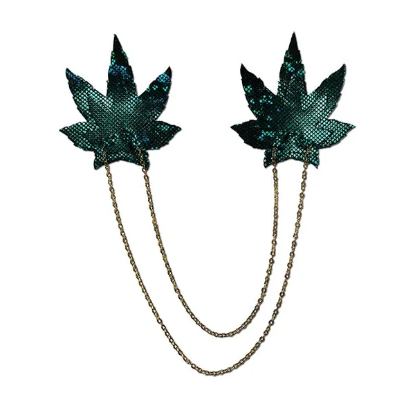 Pastease Chains Disco Weed Leaf – Green O/S