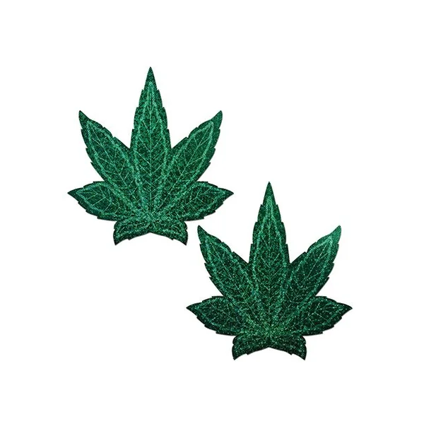 Pastease Coverage Glitter Pot Leaf Pasties