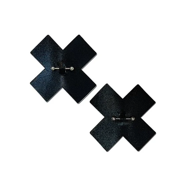 Pastease Pierced Liquid Black Cross With Barbell Piercing