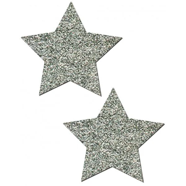 Pastease Rock Star Silver Glitter Pasties