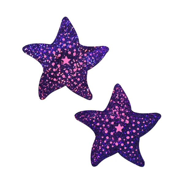 PASTEASE TWINKLING PURPLE & PINK STARFISH