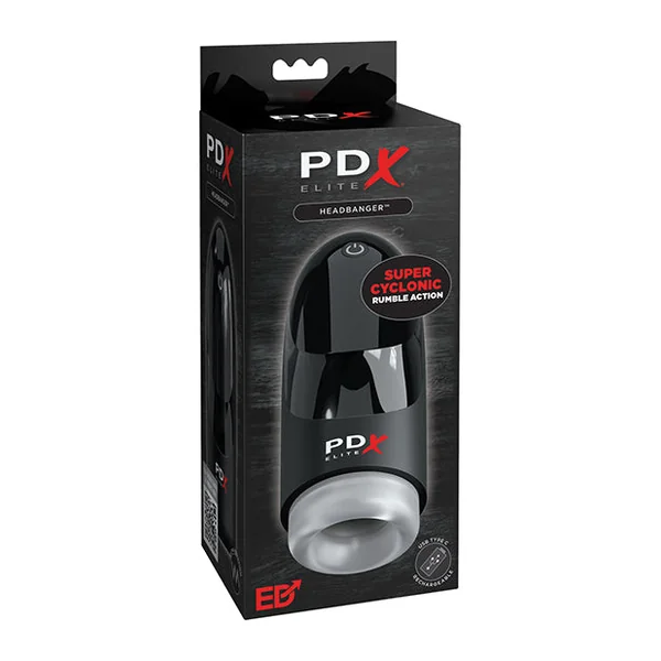 PDX Elite Hydrogasm Vibrating Stroker - Frosted/Black