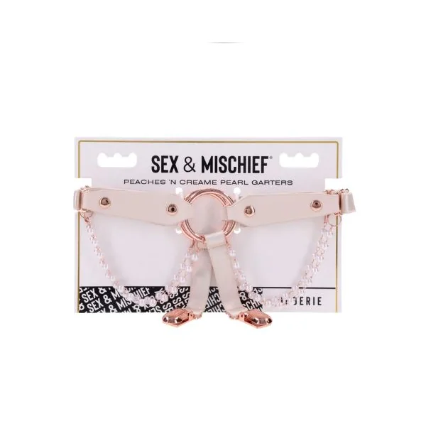 PEACHES N CREAME PEARL GARTERS