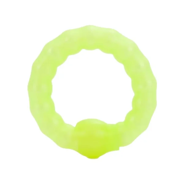 Pearl Beaded Prolong Cock Ring 1.5 inch Diameter Yellow