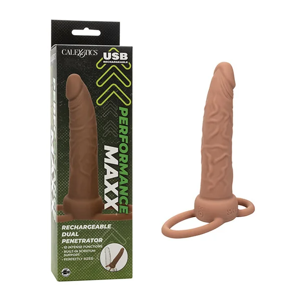 Performance Maxx Rechargeable Dual Penetrator - Brown