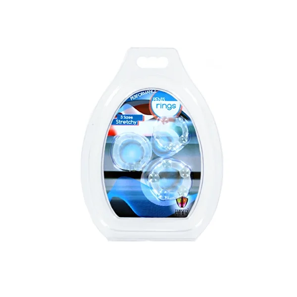 Performance Penis Ring Set of 3 - Clear