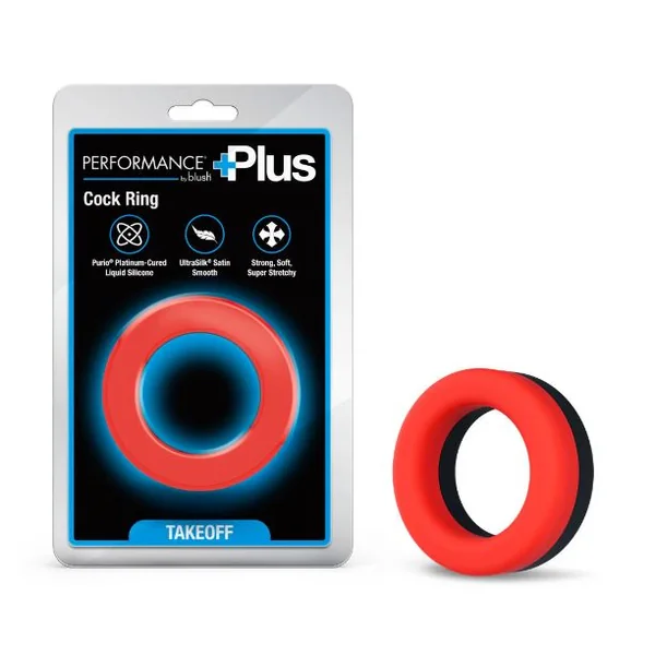 PERFORMANCE PLUS TAKEOFF COCK RING BLACK/RED