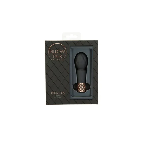 Pillow Talk Secrets Pleasure Rechargeable Clitoral Vibrator Wand, Black