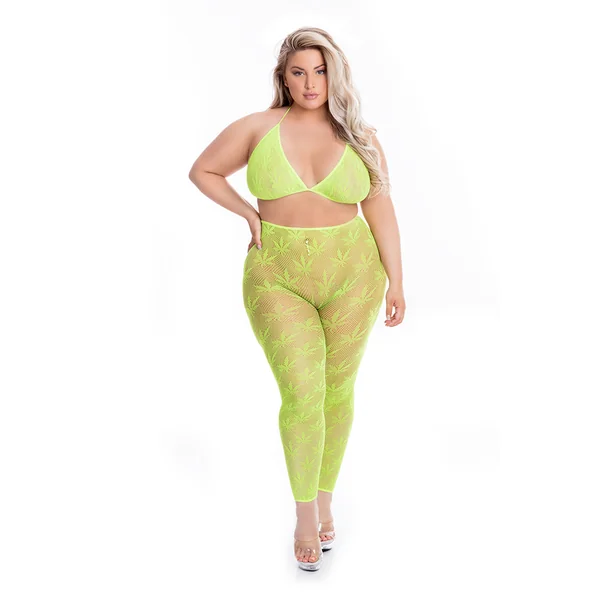 Pink Lipstick – 2pc All About Leaf – Green – Queen