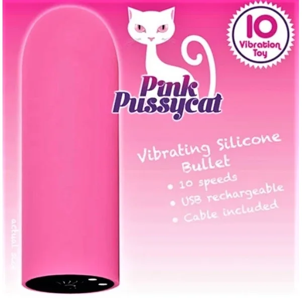 PINK PUSSYCAT RECHARHEABLE SILICONE BULLET
