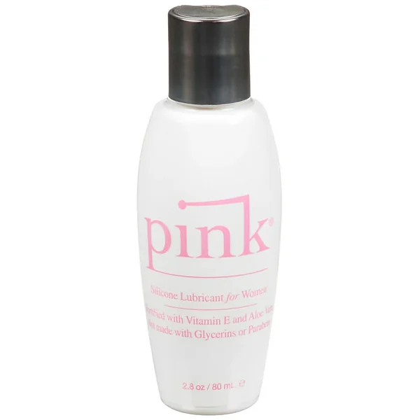 Pink Silicone Lube Flip Top Bottle