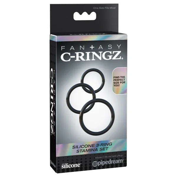 Pipedream Products Fantasy C-Ringz 3-Ring Stamina Set Black