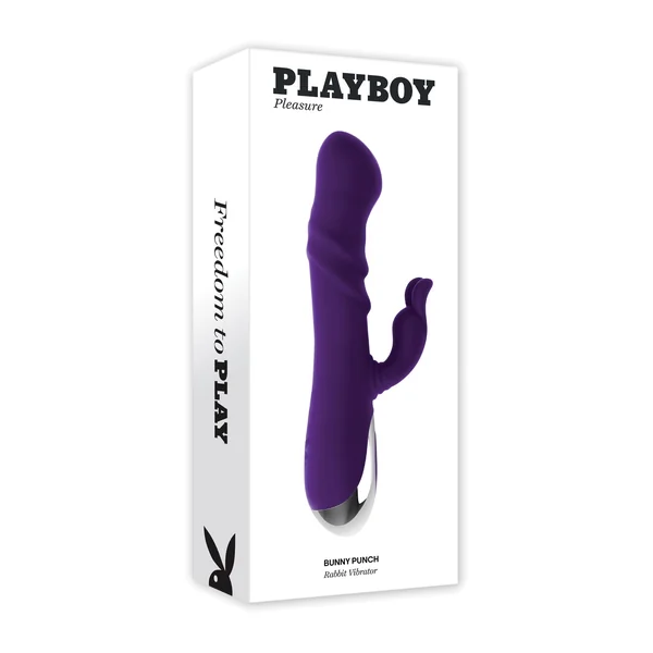 Playboy Pleasure Bunny Punch Rabbit Vibrator- Acai