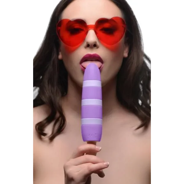 Pleasin 10x Popsicle Silicone Rechargeable Vibrator