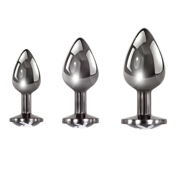 Pleasure 3 Ways - Butt Plug - Hematite
