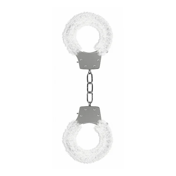 PLEASURE HANDCUFFS FURRY WHITE