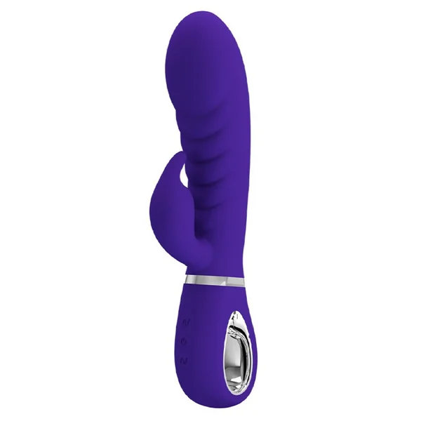 Prescott Super Soft Rabbit Silicone Vibrator - Purple