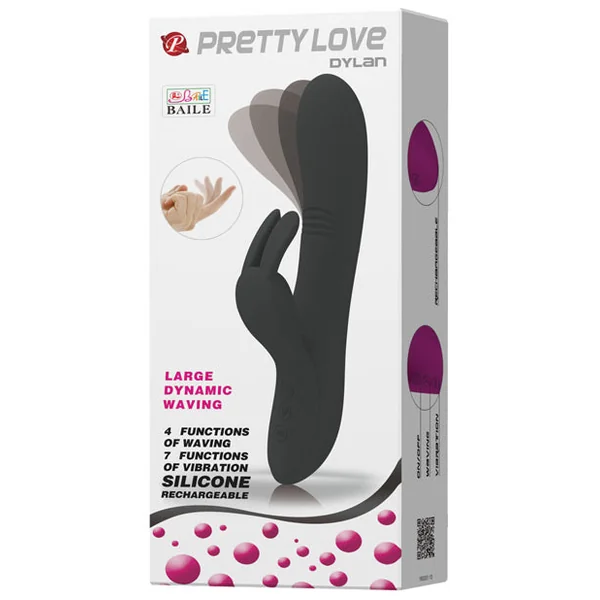 Pretty Love Dylan Bunny Ears Come Hither Rabbit - 11 Function Black