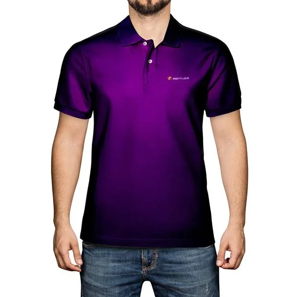 Pretty Love Polo Shirt 4XL (Purple)