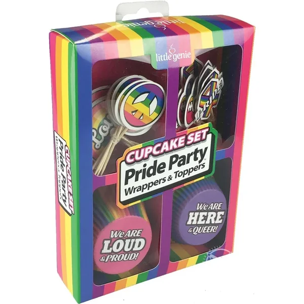 Pride Wrappers and Toppers Cupcake Set
