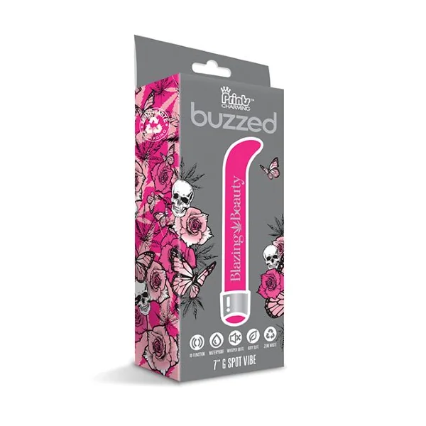 PRINTS CHARMING BUZZED 7 G SPOT VIBE BLAZING BEAUTY PINK “