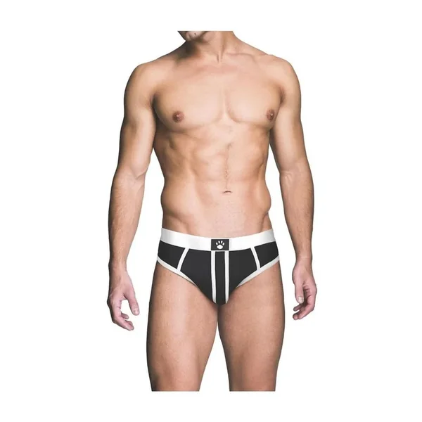 Prowler Red Ass-Less Brief – Large – Black/White