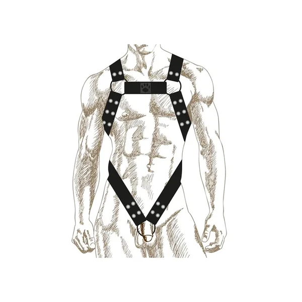 Prowler RED Butch Body Harness – Large – Black/Silver
