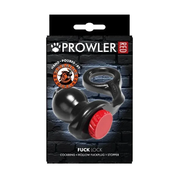 Prowler RED “Fuck Lock” Hollow Fuck Plug & Cock Ring