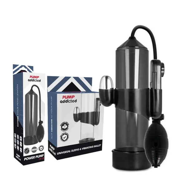 Pump addicted RX3 black erection pump with vibrator