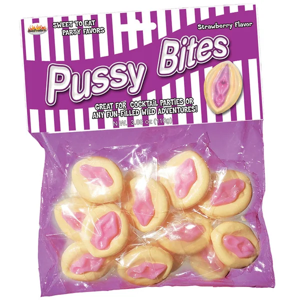 Pussy Bites Candy - Strawberry (16 Pack)