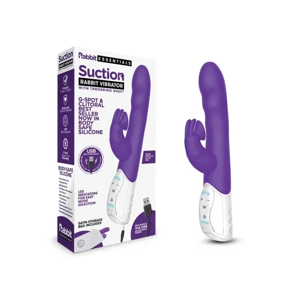 Rabbit Essential Rechargeable Clitoral Suction Rabbit – Purple