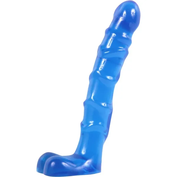 Raging Hard Ons Slim Line Anal Series Ass Play Ballsy Dong 7 Inch Blue