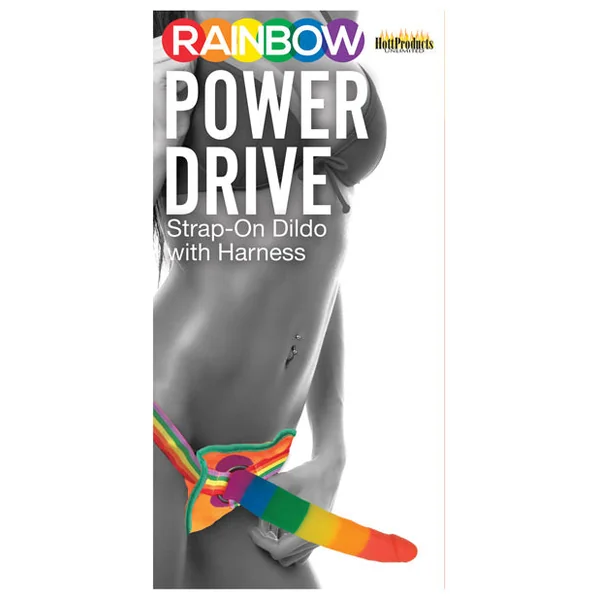 Rainbow 7" Strap On Dildo W-harness