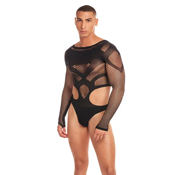 Rainbow Party Out of Orbit Mesh Bodysuit - Black S/M