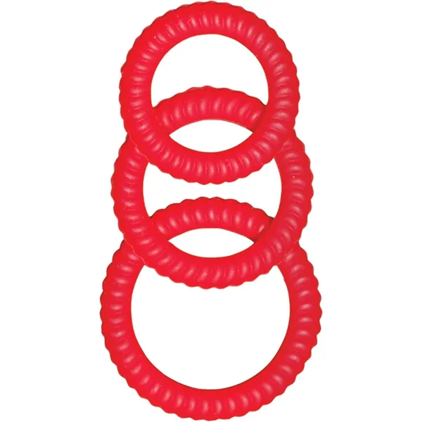 Ram Ultra Cocksweller Silicone Cock Rings -Red