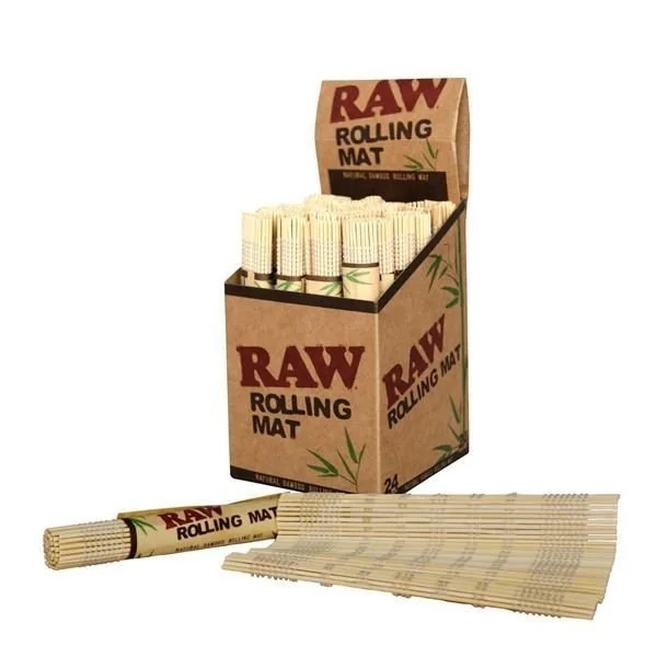 Raw Rolling Bamboo Mat 24 Per Box