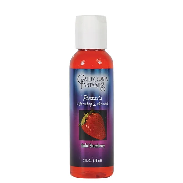 Razzels Warming Lubricant - 2 Oz Sinful Strawberry