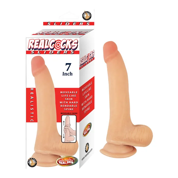 REAL COCKS SLIDERS 7IN FLESH