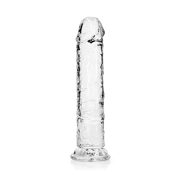 REALROCK STRAIGHT REALISTIC 8 IN DILDO TRANSPARENT