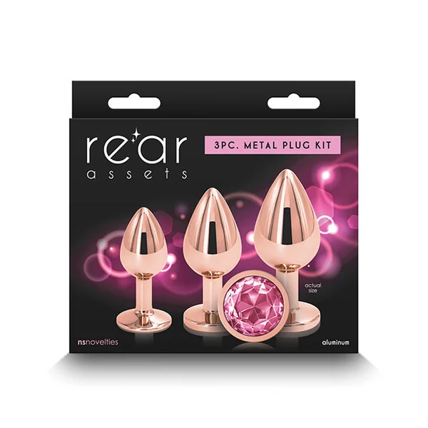 Rear Assets Pink Gem Anal Trainer Kit - Rose Gold