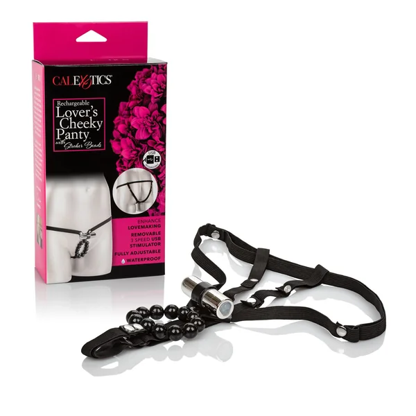 RECHARGEABLE LOVER’S CHEEKY PANTY W/ STROKER BEADS