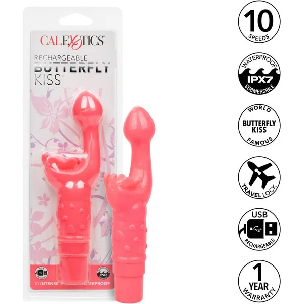 Rechargeable Vibrator - Calexotics - Butterfly Kiss