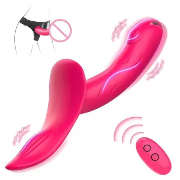 Remote Control Wearable Strap-On Vibrator