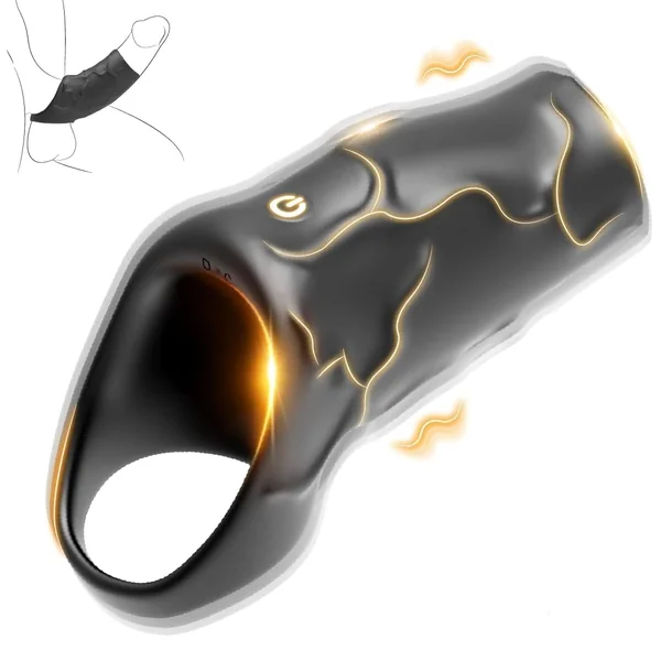 Remote Controlled Vibrating Penis Sleeve 10 Modes Precision Stimulation Vibrating Penis Sleeve