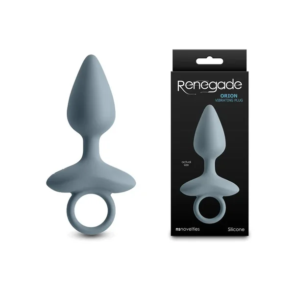 Renegade Orion – Grey – Grey 13 cm USB Rechargeable Vibrating Butt Plug