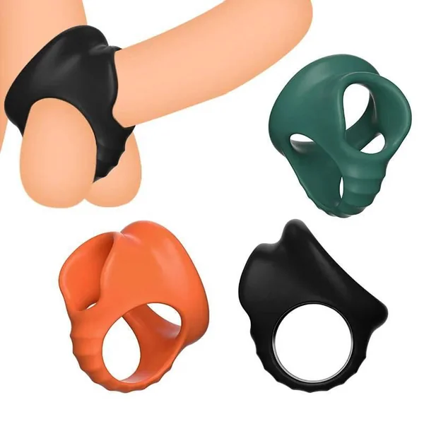 Reusable Silicone Penis Ring | Stretchy Semen Cock Ring for Penis Enlargement & Delayed Ejaculation | Circumcision Ring | Sex Toys for Men
