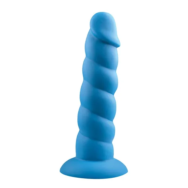 Rock Candy Suga Daddy 7″ Silicone Dildo – Blue