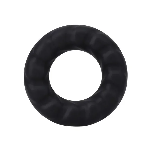 Rock Solid Fat Tire Silicone Cock Ring – Black