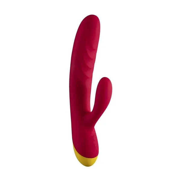 Romp Jazz Rechargeable Silicone Rabbit Vibrator – Red