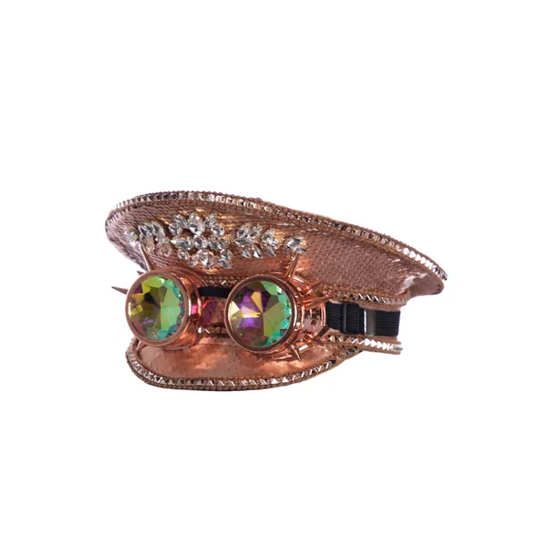 Rose Gold Sequin Captain’s Hat With Goggles